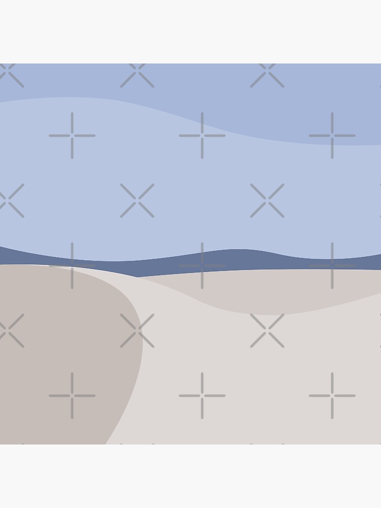 Minimalist White Sands Desert National Park New Mexico by RyanDraws