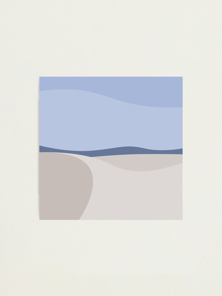 Alternate view of Minimalist White Sands Desert National Park New Mexico Photographic Print