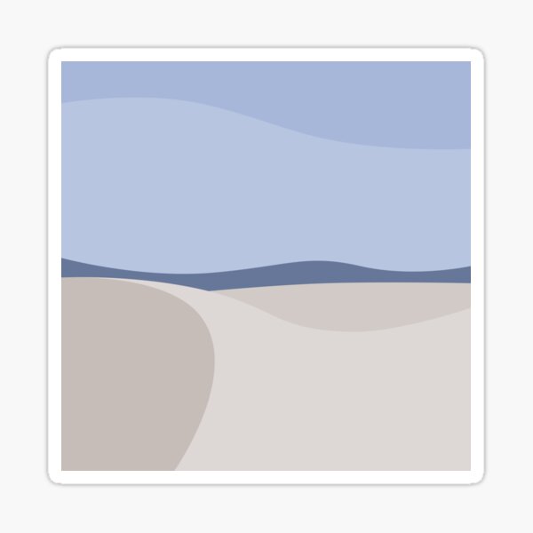 Minimalist White Sands Desert National Park New Mexico Sticker