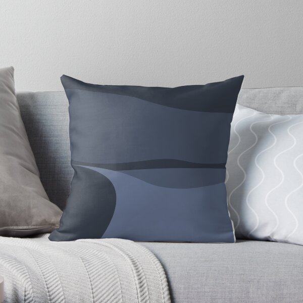 Minimalist White Sands Desert National Park New Mexico at Night Throw Pillow