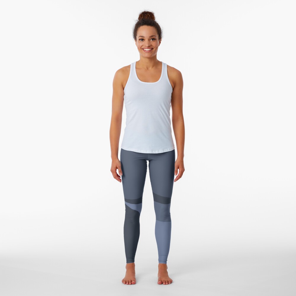 Minimalist White Sands Desert National Park New Mexico at Night Leggings