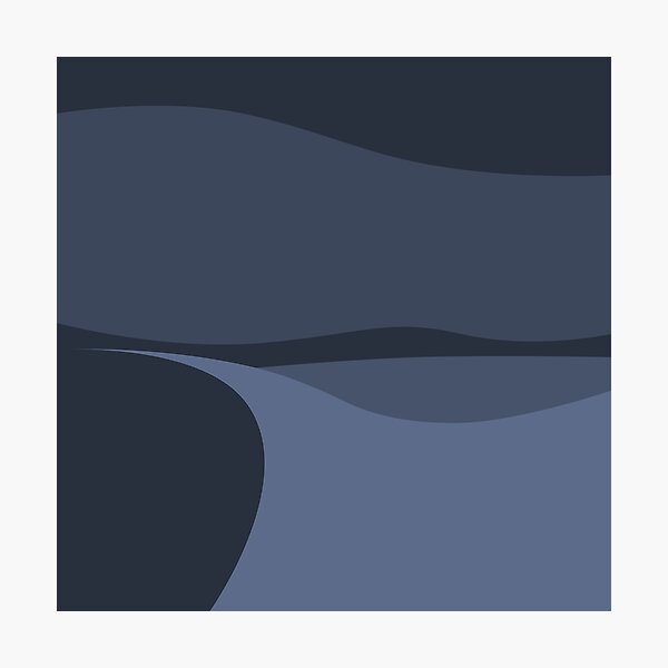Minimalist White Sands Desert National Park New Mexico at Night Photographic Print