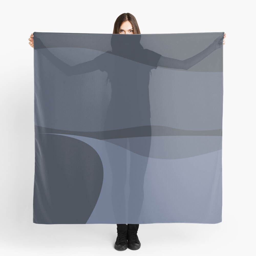 Minimalist White Sands Desert National Park New Mexico at Night Scarf
