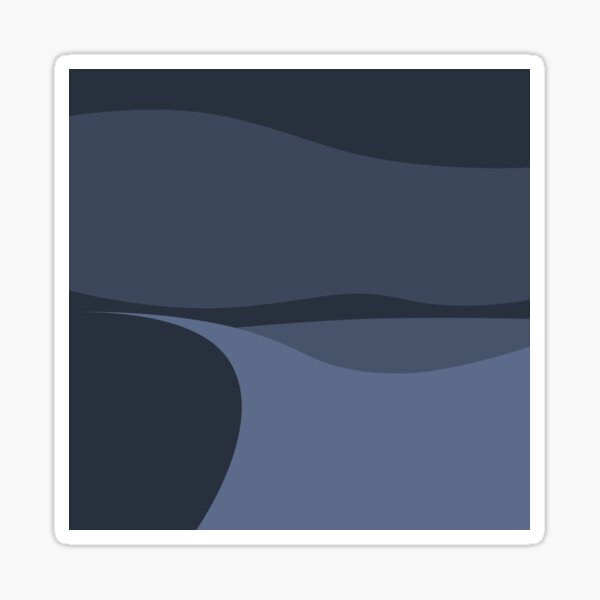 Minimalist White Sands Desert National Park New Mexico at Night Sticker