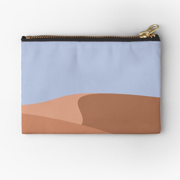 Minimalist Orange Sand Dune Desert Zipper Pouch
