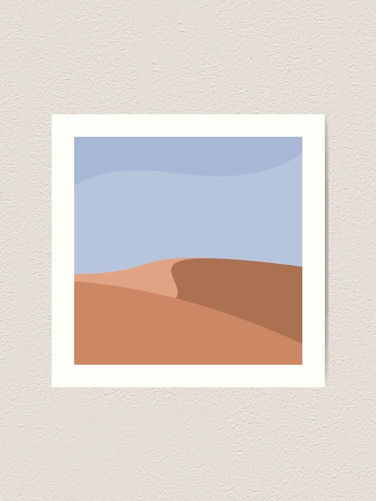 Alternate view of Minimalist Orange Sand Dune Desert Art Print