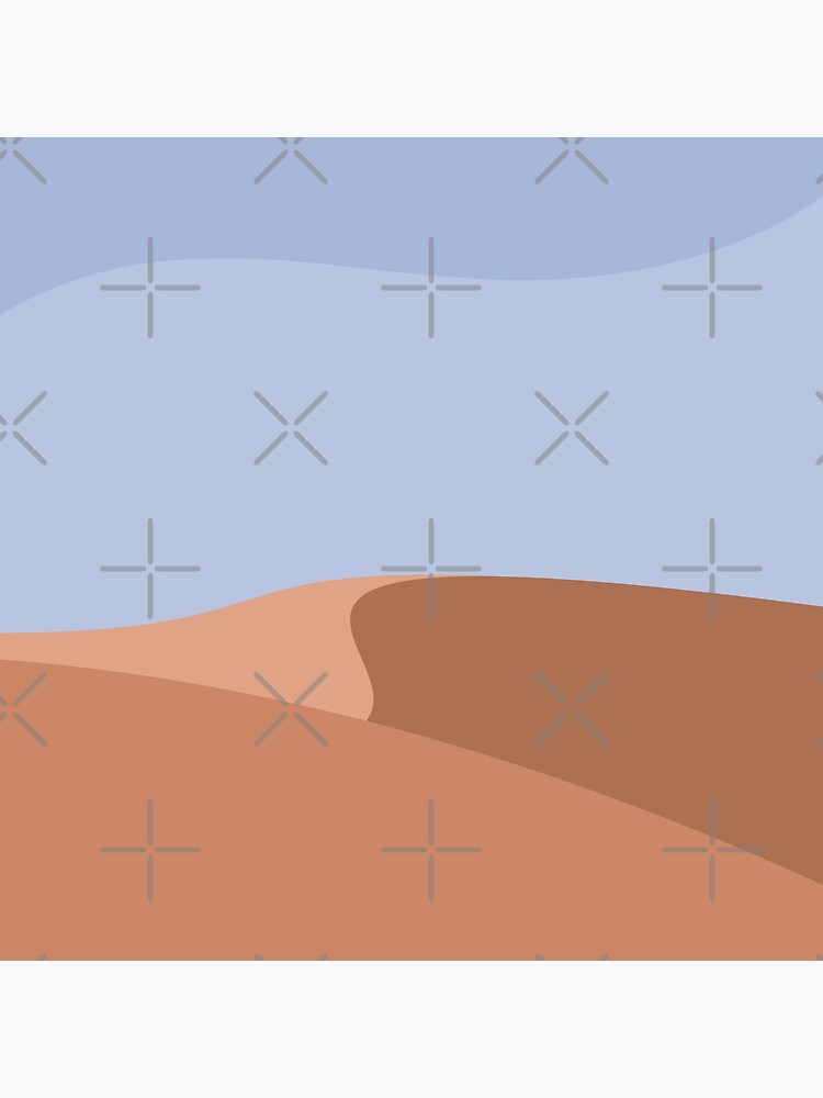 Minimalist Orange Sand Dune Desert by RyanDraws