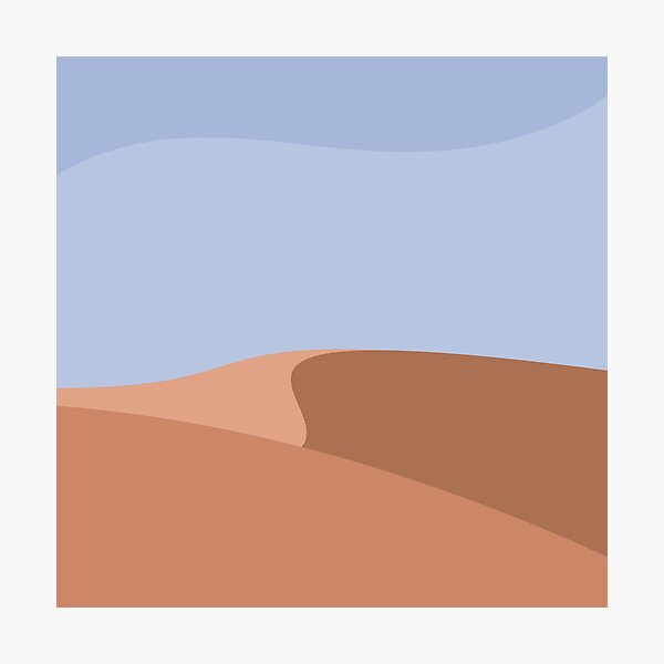 Minimalist Orange Sand Dune Desert Photographic Print