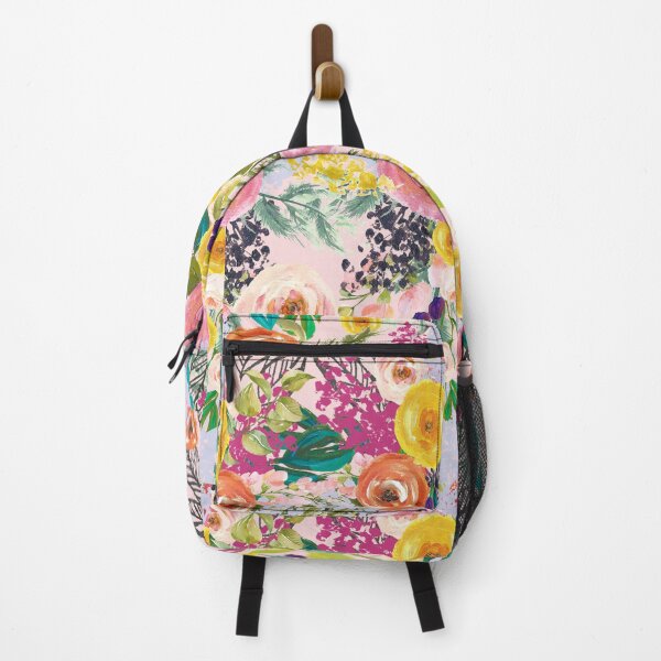 Item preview, Pale Pink Autumn Floral Print with Colorful Blooms designed and sold by The Artwerks.