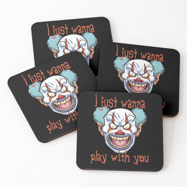 Item preview, Evil Clown Horror Killer Clowns Just Wanna Play With You Funny Halloween Scary Haunted House designed and sold by TopTeeShop.