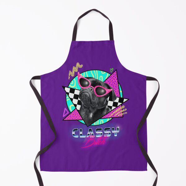 Item preview, Classy Bitch - Black Pug Dog Wearing Sunglasses designed and sold by theBlueKazoo.
