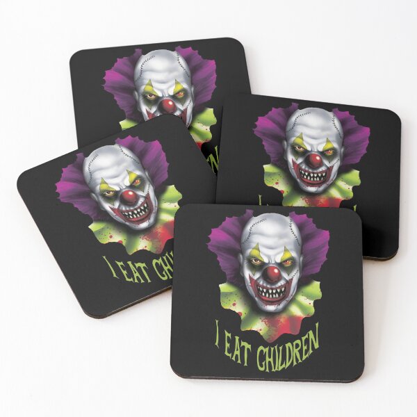 Item preview, Evil Clown Horror Killer Clowns I Eat Children Funny Halloween Scary Haunted House designed and sold by TopTeeShop.