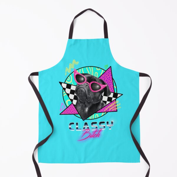 Item preview, Black Pug Dog Wearing Sunglasses - Classy Bitch designed and sold by theBlueKazoo.