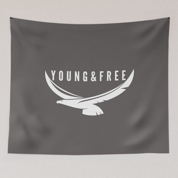 Item preview, Young And Free, Inspired Uplifting Quotes designed and sold by Rahke.