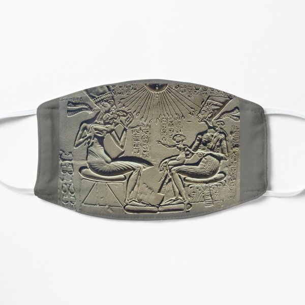 Akhenaton, Nefertiti y sus hijos, Egipto, egipcio. Mascarilla plana