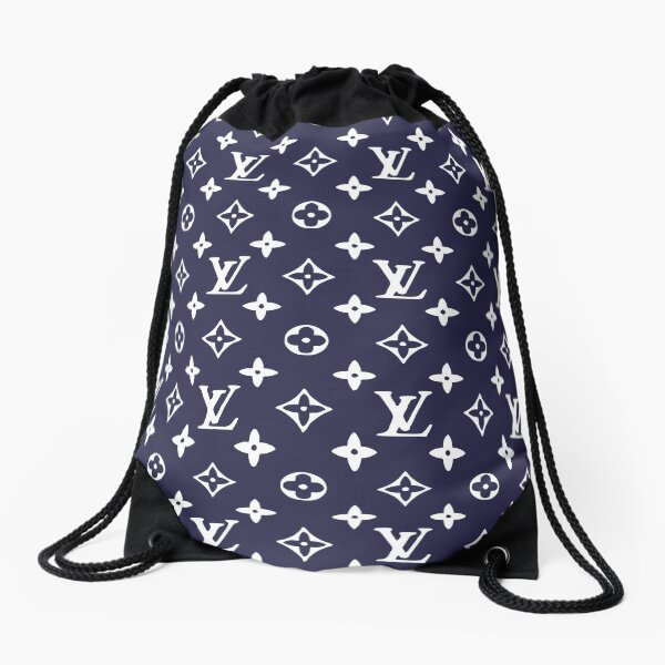 Design Louis V Bleu Sac à cordon