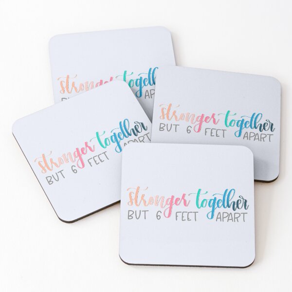 Item preview, Stronger Together but 6 Feet Apart designed and sold by MadeByMeera.
