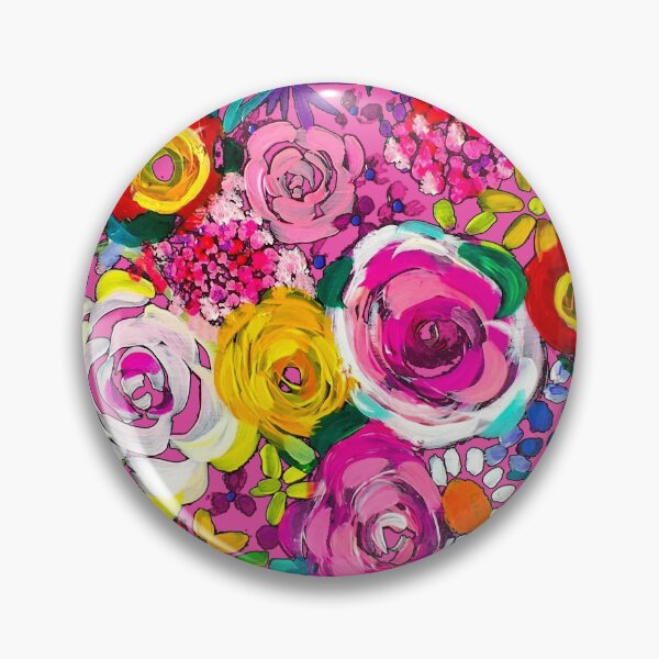 Item preview, Les Fleurs Painting Print in Hot Pink designed and sold by The Artwerks.