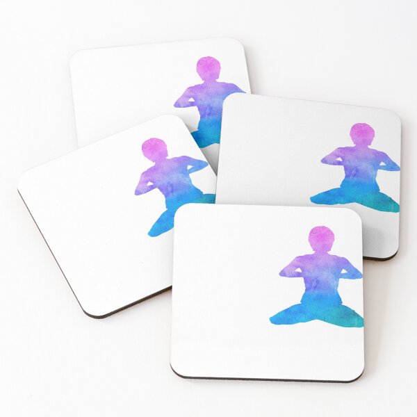 Item preview, Woman doing yoga watercolor designed and sold by ShelLuna.