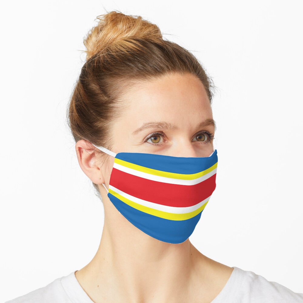 Download Blue Yellow White Red Power Stripe Mask By Sleepylab Redbubble PSD Mockup Templates