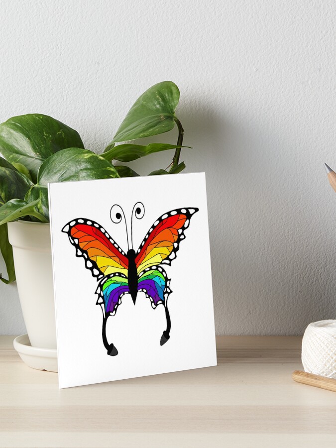 Rainbow monarch butterfly ( Butterflies ) Rainbow butterfly Art