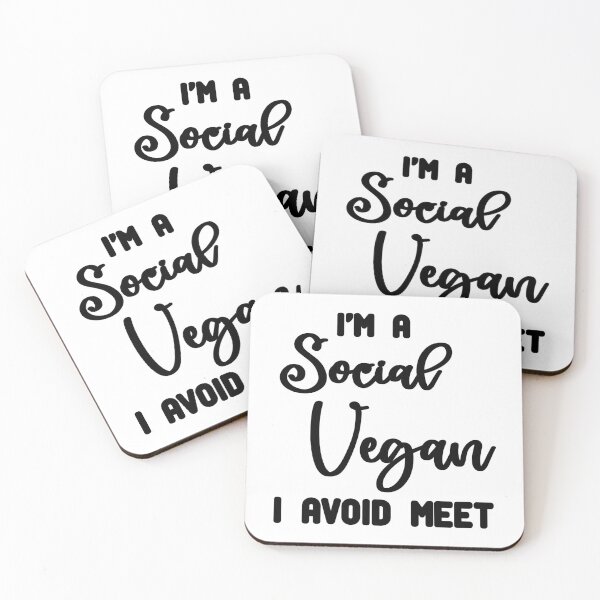 Item preview, I'm A Social Vegan I Avoid Meet designed and sold by alikassi.