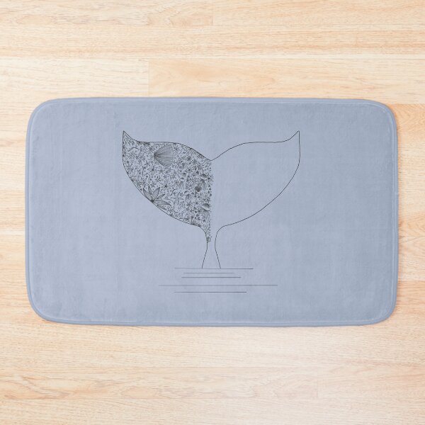 Item preview, Whale Tail Minimal Black & White Ocean Beach Art designed and sold by Marinaaa010.
