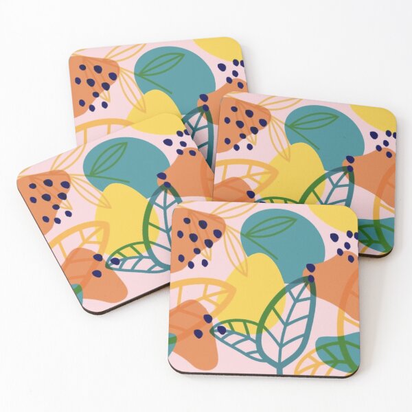 Item preview, abstract bright floral print designed and sold by Julia Santos.