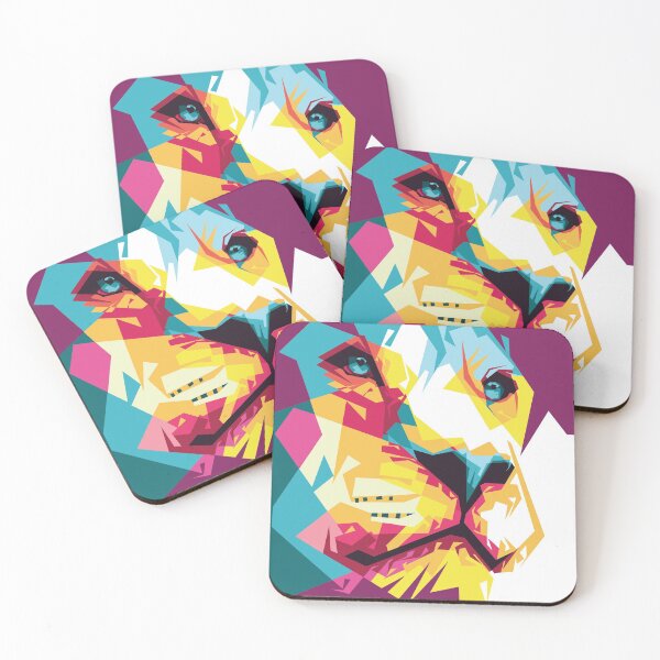 Item preview, Lion Polygonal color designed and sold by LeCoinduCagou.