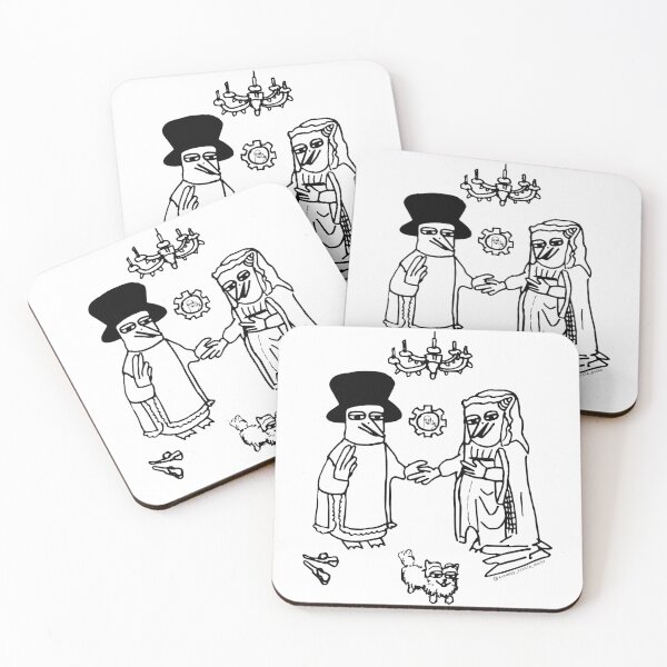 Item preview, The Arnolfini Portrait designed and sold by CreepyLilDucks.