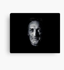 Morning Self Portrait in Black and White Canvas Print