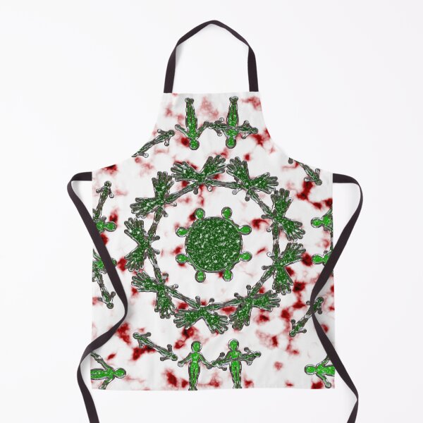 Item preview, Green Red and Silver Alien Mandala Pattern designed and sold by MarkUK97.