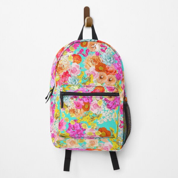 Item preview, Summer Bright Floral with Turquoise Background designed and sold by The Artwerks.