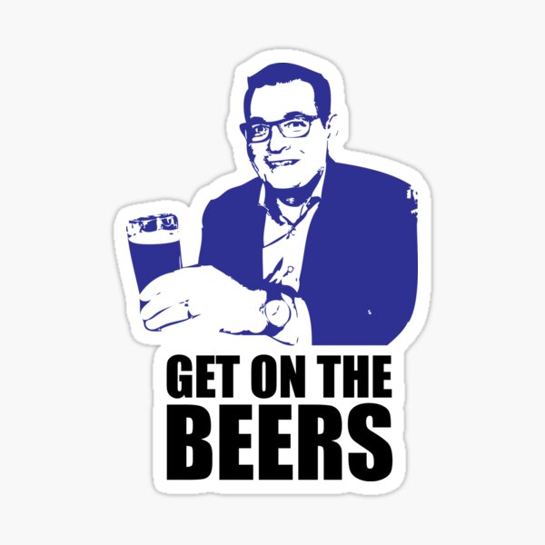 Daniel Andrews Get On The Beers Stickers Redbubble
