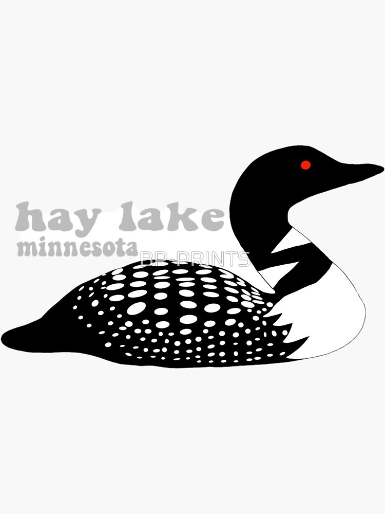 "Grey Hay Lake Minnesota Loon" Sticker for Sale by BPPRINTS Redbubble