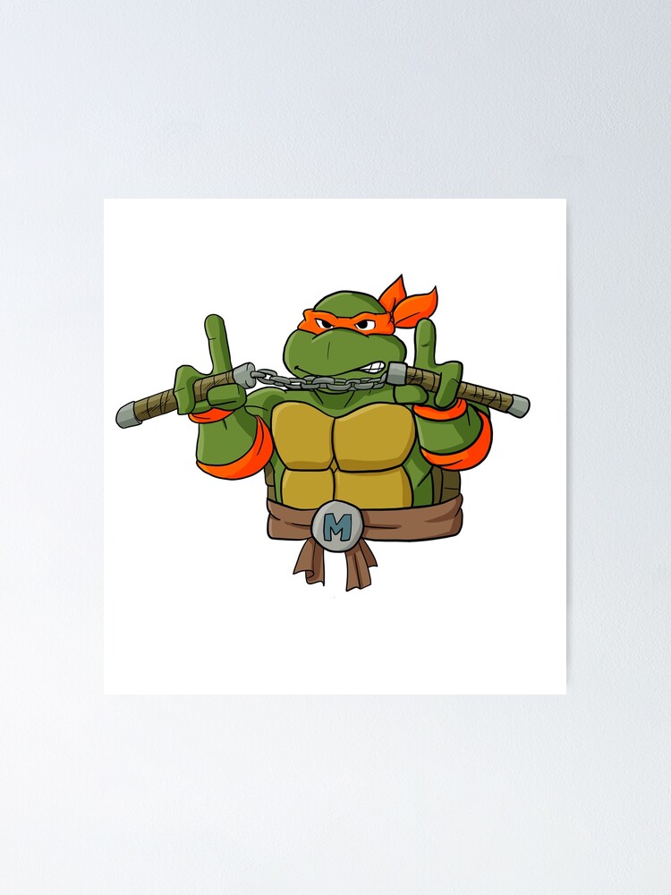 Mikey TMNT Michelangelo turtles fanart" Poster Altairicco | Redbubble