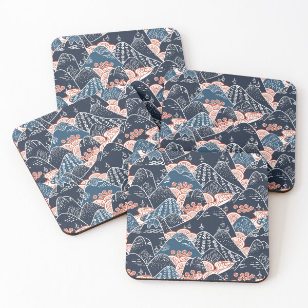 Item preview, Japanese mountains pattern designed and sold by WelcomeToJapan.