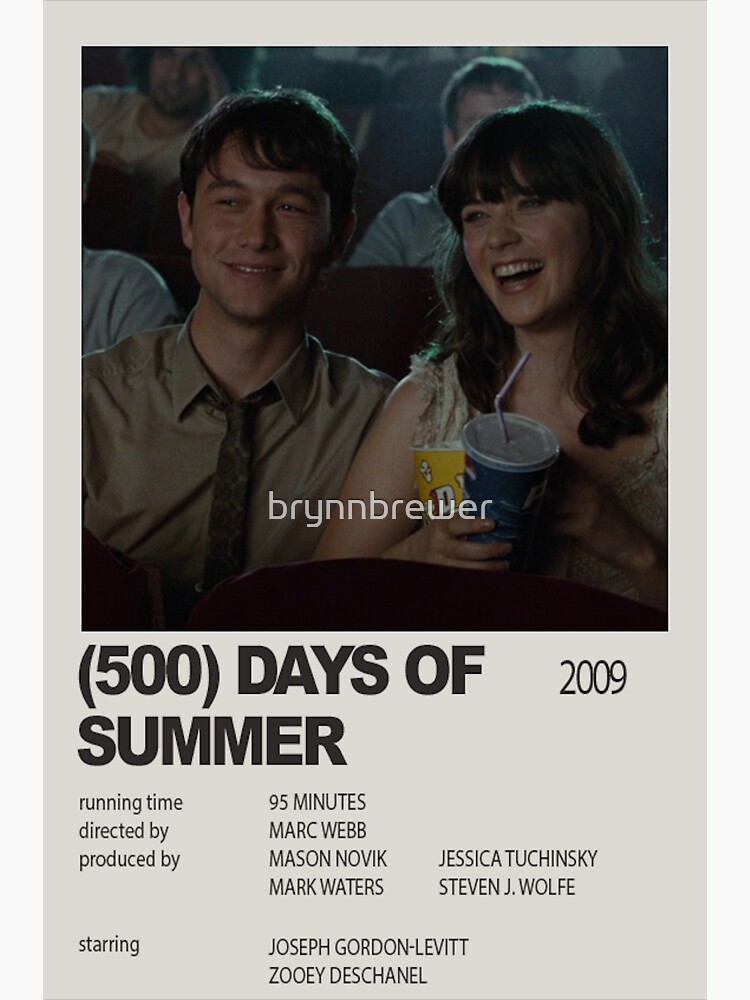 500 days of summer movie poster Magnet for Sale by brynnbrewer Redbubble