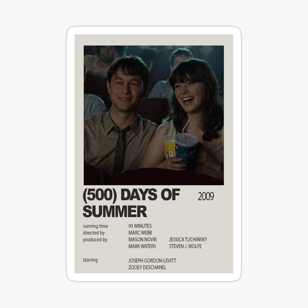 500) days of summer movie poster Art Board Print for Sale by brynnbrewer