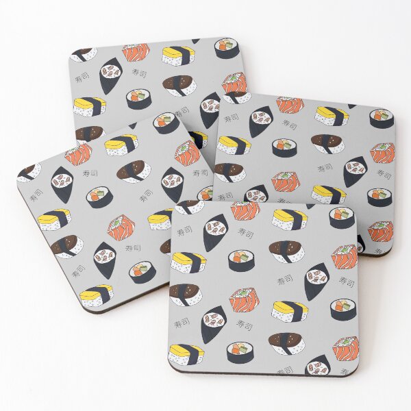 Item preview, Sushi Sticker Pack (Grey) designed and sold by Shoomoodle.