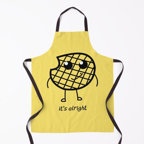 Item preview, "It's Alright" Uneasy Waffle (Yellow Background) designed and sold by heartoffiction.
