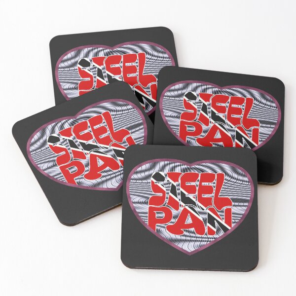 Item preview, TRINIDAD AND TOBAGO STEEL PAN FLAG HEART SHAPE designed and sold by Ralek.