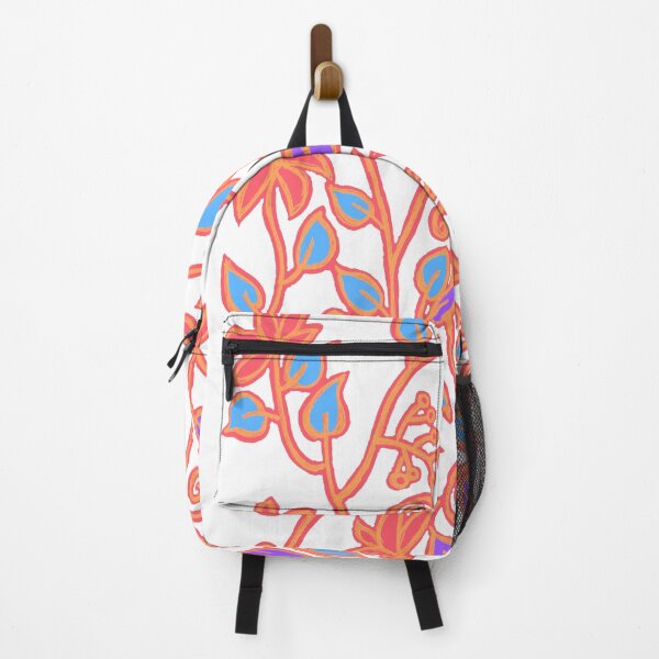 Item preview, Floral pattern in red, blue and orange designed and sold by cuprum.