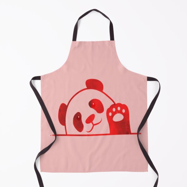 Item preview, Cute red cartoon baby panda waving designed and sold by AYACHI90.