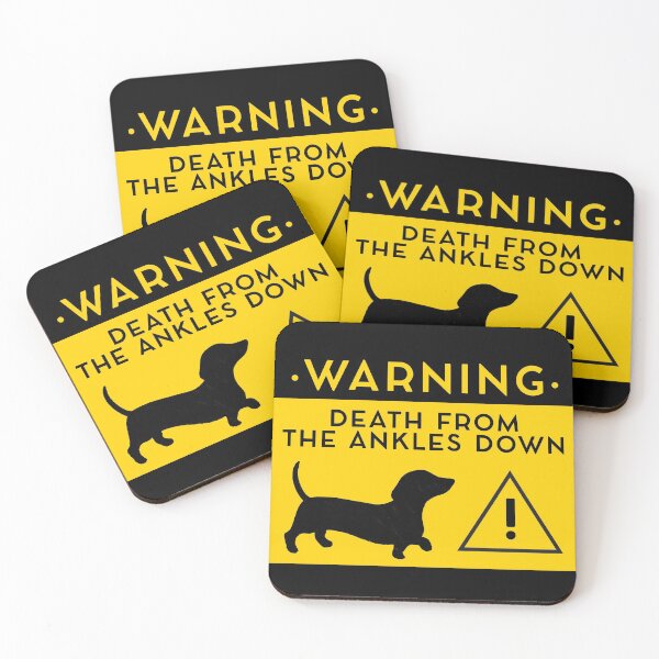 Item preview, Warning Dachshund Death Ankles Down Sign designed and sold by Reiyankhairina.