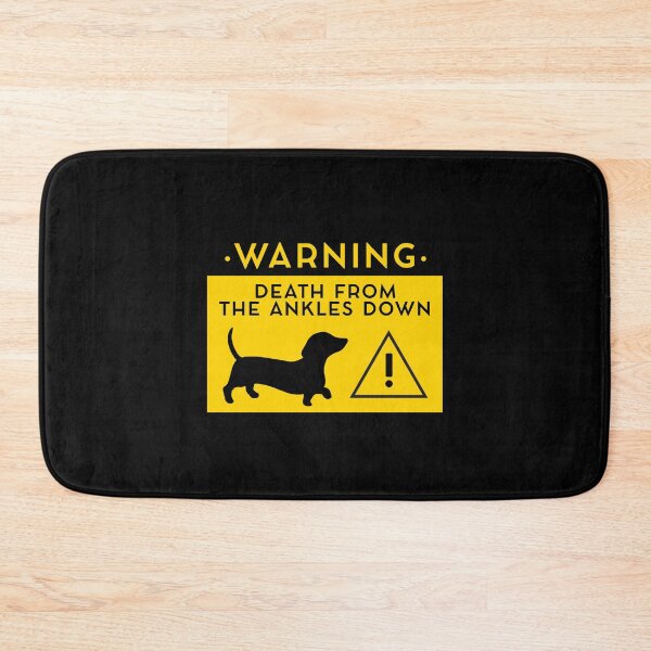 Item preview, Warning Dachshund Death Ankles Down Sign designed and sold by Reiyankhairina.