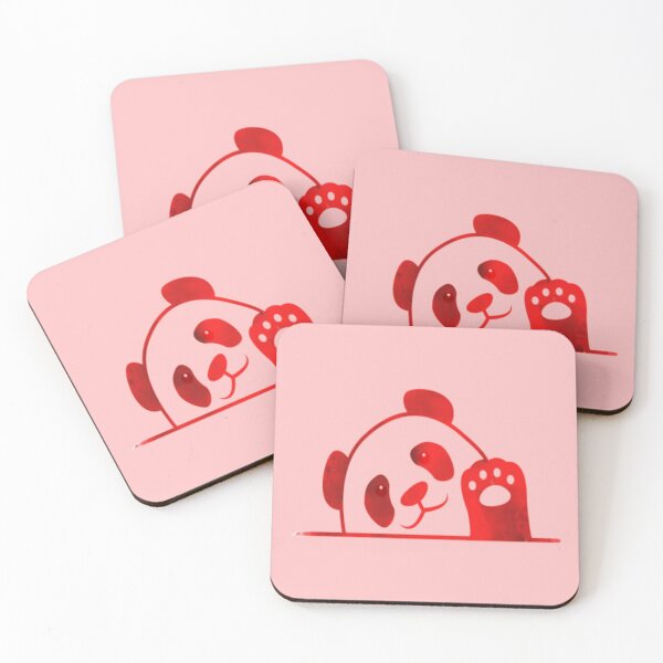 Item preview, Cute red cartoon baby panda waving designed and sold by AYACHI90.