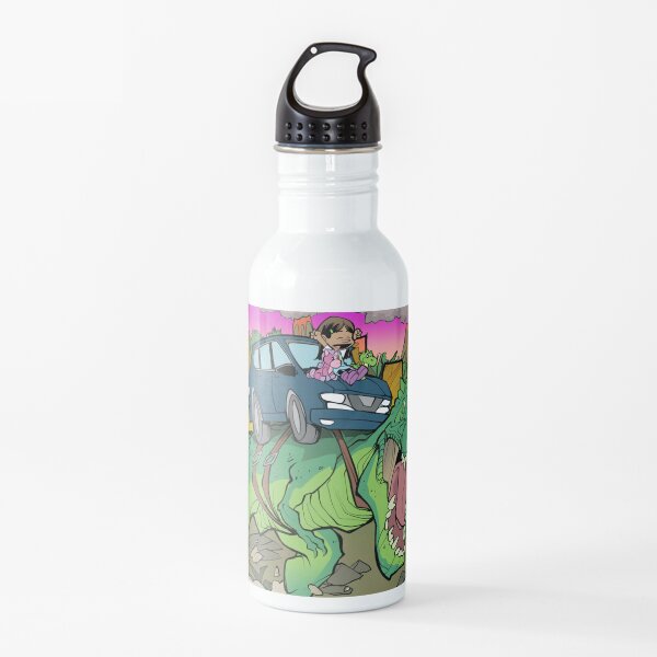 Riding a T-Rex! Water Bottle