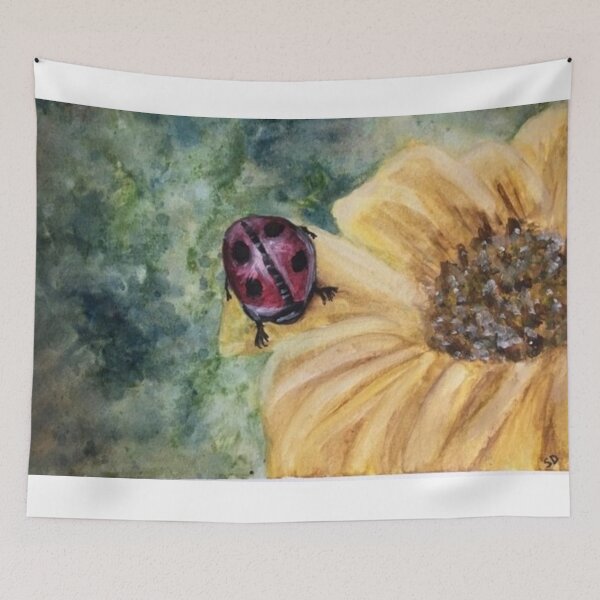 Item preview, Sunflower With Ladybug designed and sold by Sue Demczyna.