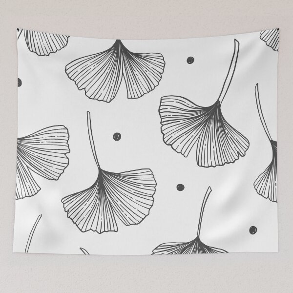 Item preview, Gray ginkgos designed and sold by mischellero.